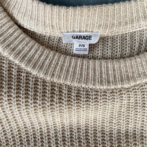 Garage cropped soft knit crew neck - Picture 2 of 3
